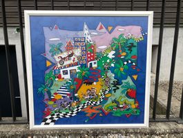 Tolles dekoratives Bild: Töff - Motorrad - Bike - 83 x 87cm