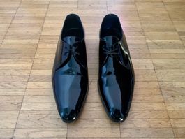 Saint Laurent Wyatt 25 Lace up Derby Lackschuhe Gr. 42