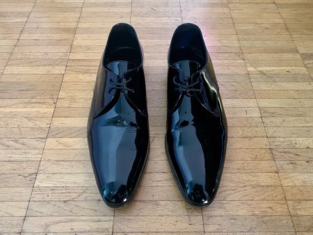 Saint Laurent Wyatt 25 Lace up Derby Lackschuhe Gr. 42