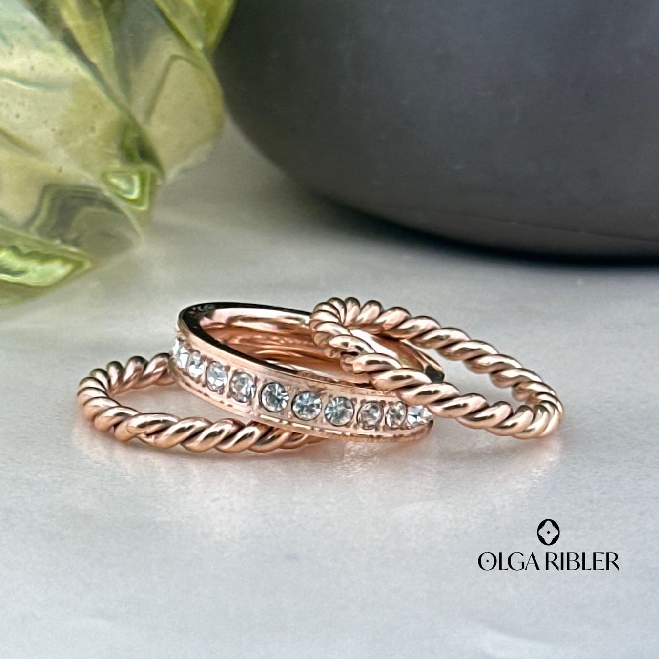 Olga Ribler Anelli: Edelstahl  Ring Set aus 3 Ringen Grösse 56 – Nuovo (secondo la descrizione) da Luzern venduto da byolgaribleroutlet 3