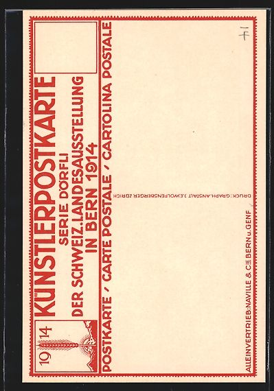 Ansichtskarten: Bern, Schweizer Landesausstellung 1914,  – Gebraucht aus Berlin von bartko-reher 1