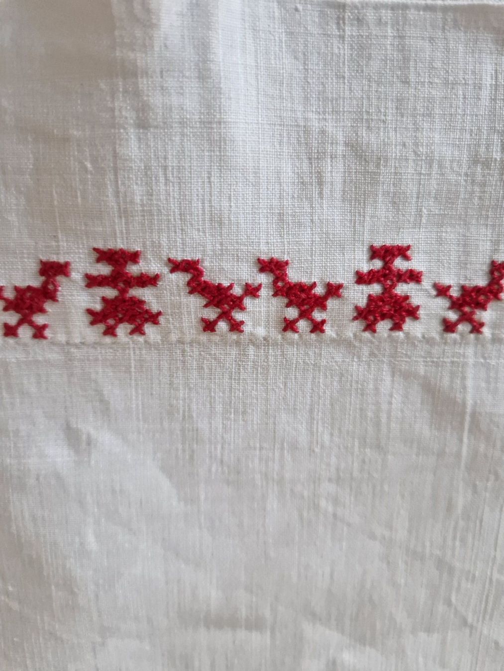 Biancheria da letto: Leinentuch oder Vorhang 110x89cm – Usato da Bern venduto da Antikbatik 1