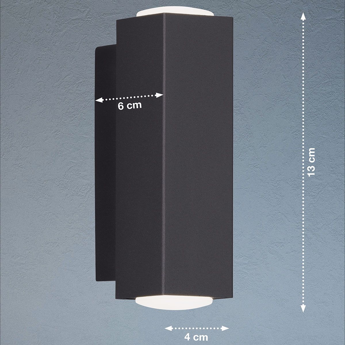 Lampade: LED Wandleuchte, Schwarz, 13 cm x 4 cm – Nuovo (secondo la descrizione) da Kreuzlingen venduto da Smart-Light 1