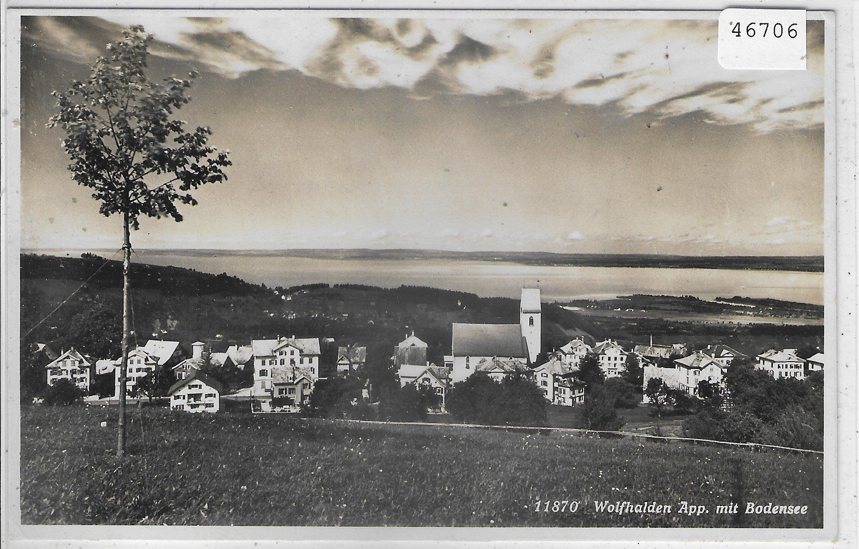 Cartoline postali: Wolfhalden - Generalansicht mit Bodensee – Usato da Ettingen venduto da Kartenplanet