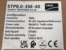 SMA Wechselrichter STP 8.0