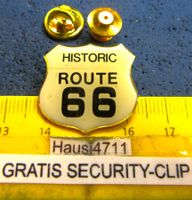 HISTORIC ROUTE 66 PIN OLDI AUTO/MOTO mit SECURITY-CLIP VINTA