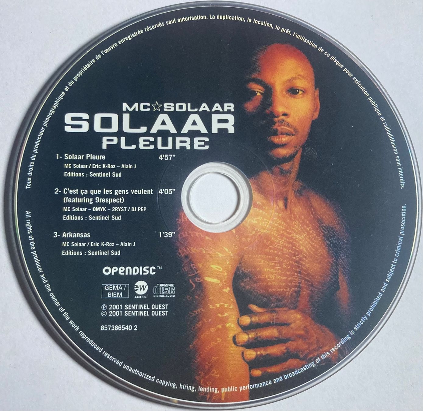 CD: MC SOLAAR - SOLAAR PLEURE – Usato da Poliez-Pittet venduto da Newtown-Records 1