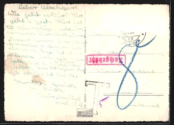 Cartoline postali: St. Gallen, Kantonsspital, Augenklinik – Usato da Berlin venduto da bartko-reher 1