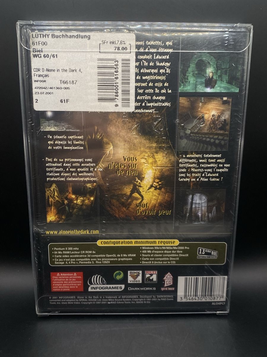 Giochi: Alone in the Dark PC CD-ROM SEALED FR 2001 NEU – Nuovo e nell'imballaggio originale da Kirchberg BE venduto da swiss_slab 1