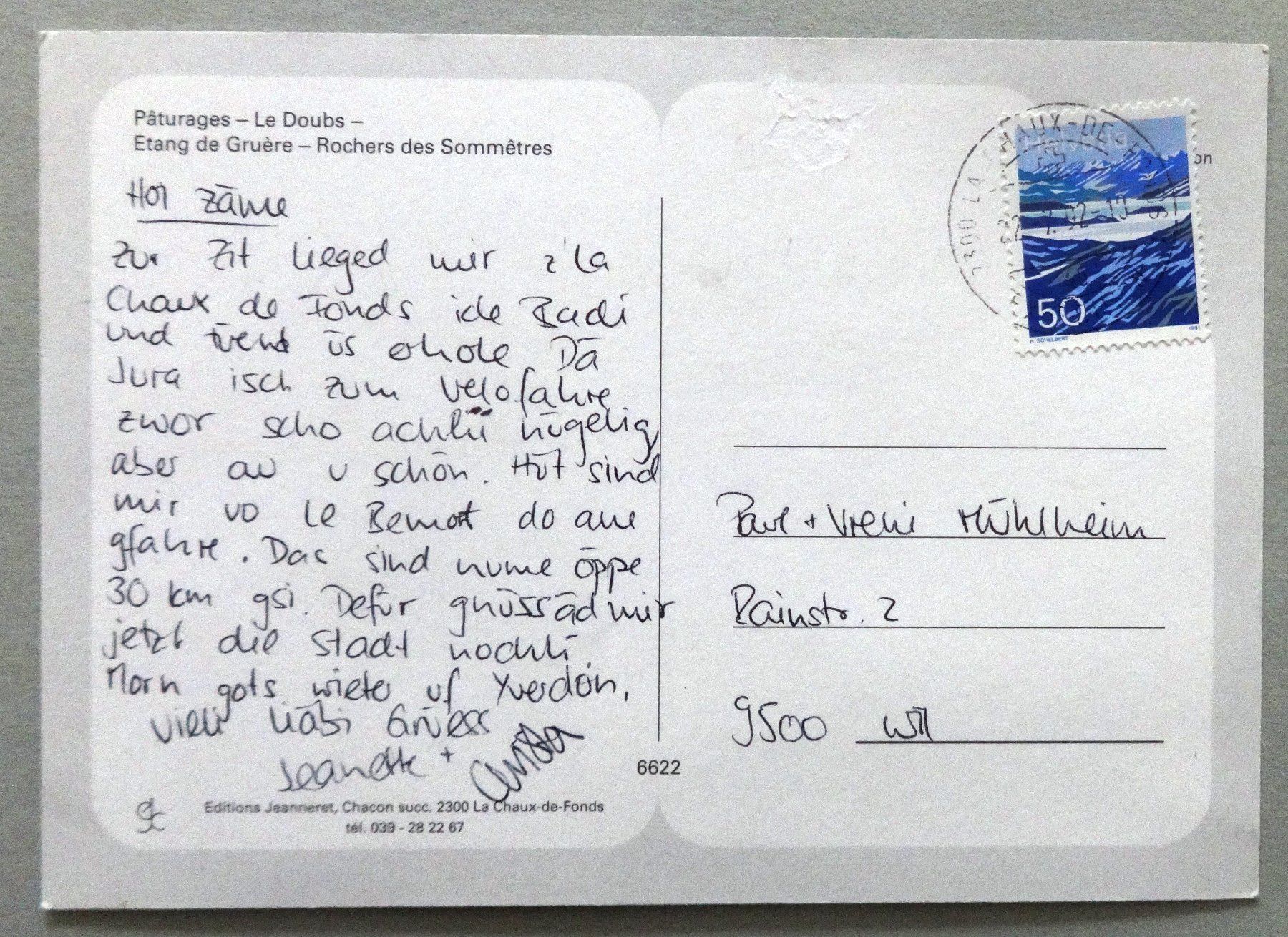 Cartes postales: Franches Montagnes – D'occasion à Fétigny par Billy2miny 1