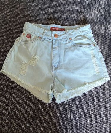 Jeansshorts OPCAO 36 Damen light blue used look