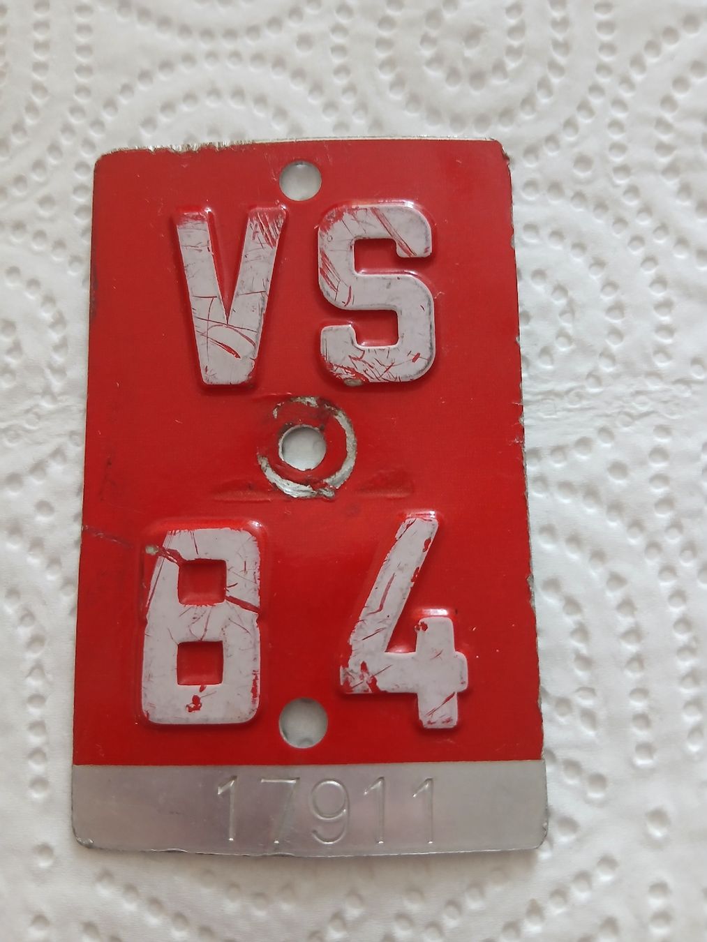 Insegne: Alte Velonummer VS 84 – Usato da Heimberg venduto da smi_jl82