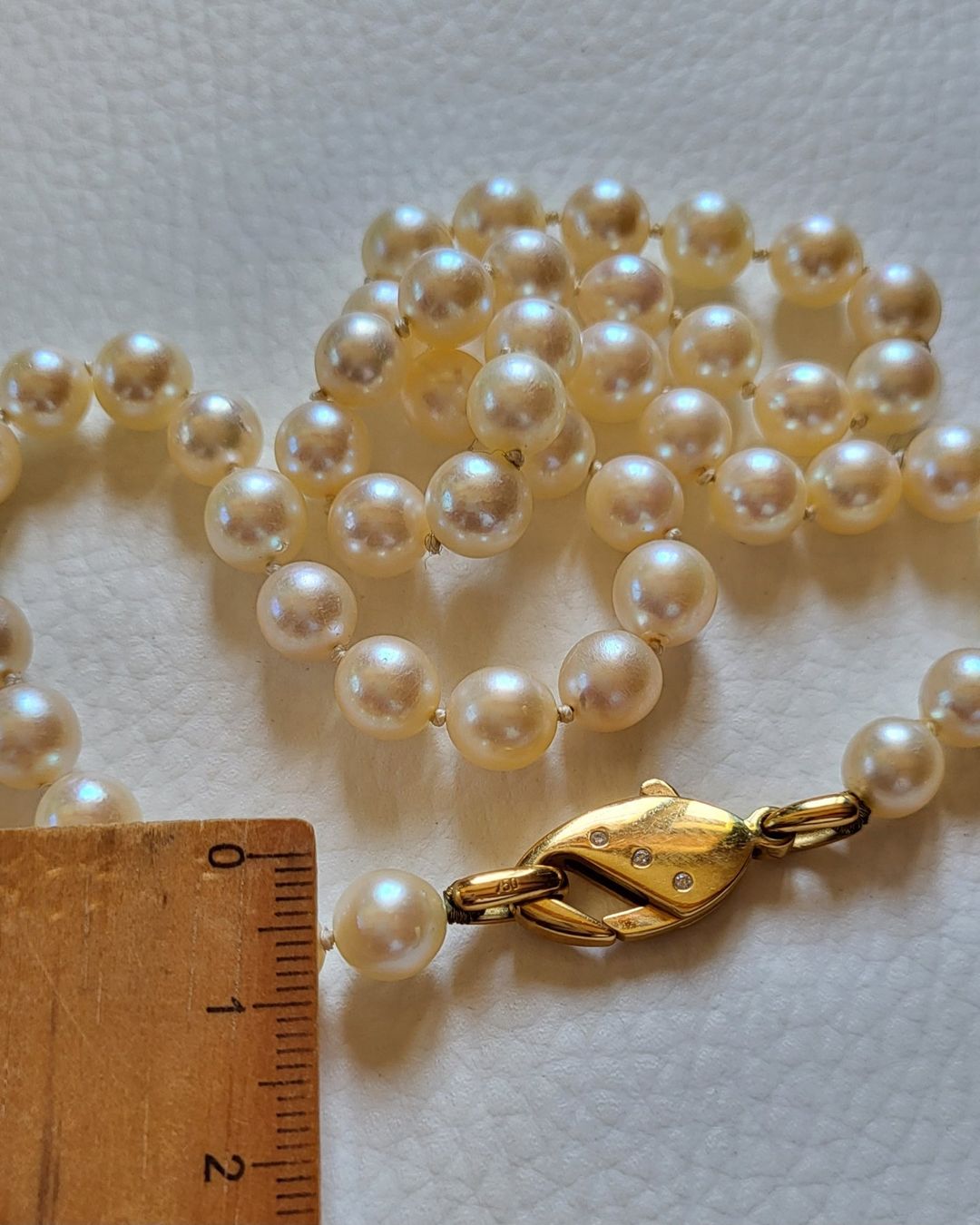 Catenine: Gold 750 Perlen Collier Mit Diamanten – Usato da Wald ZH venduto da Dasilver 3