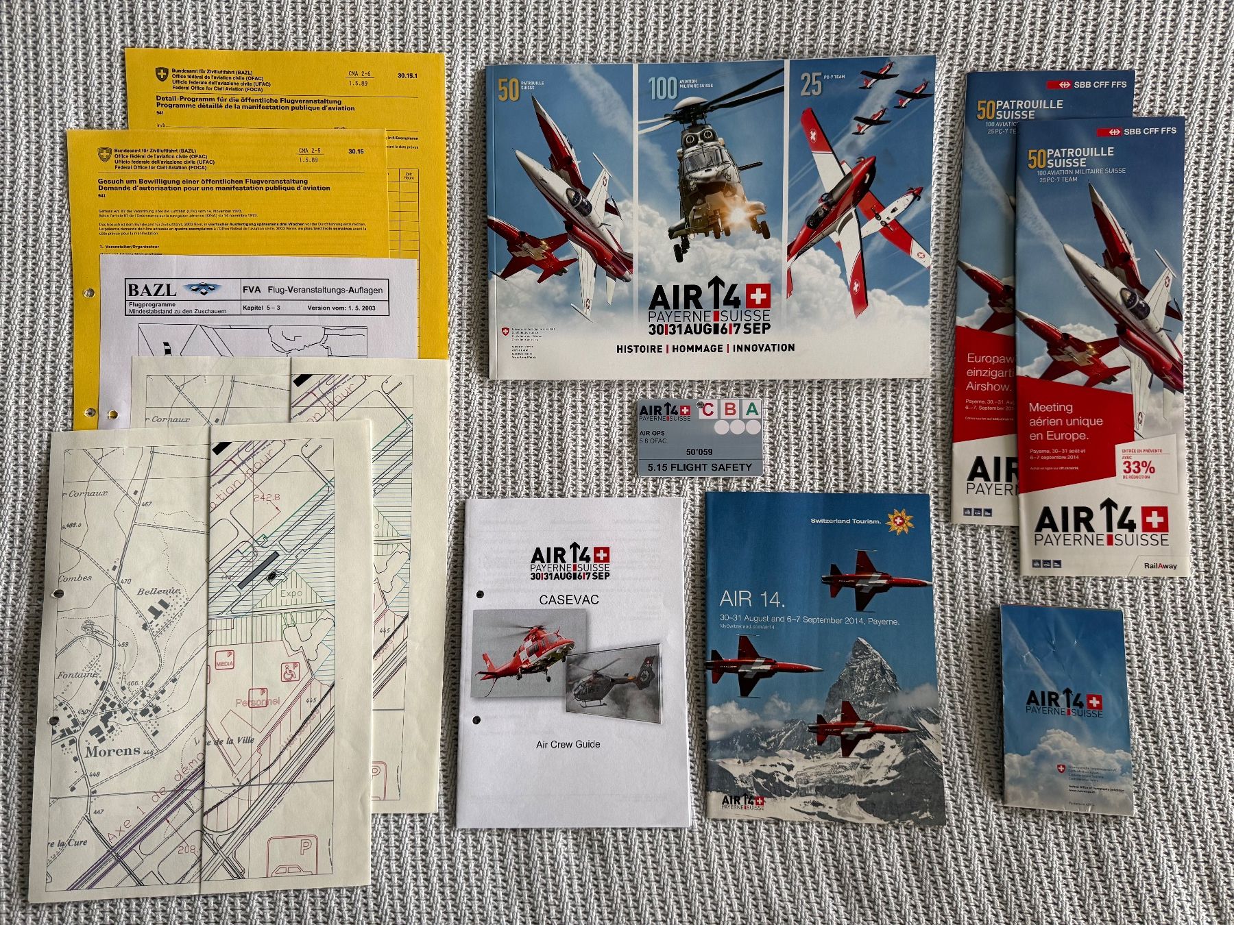 Schweizer Armee Documenti: Prospekte/Dokumente Air Show AIR14 Payerne - Luftwaffe – Usato da Brütten venduto da Hst1