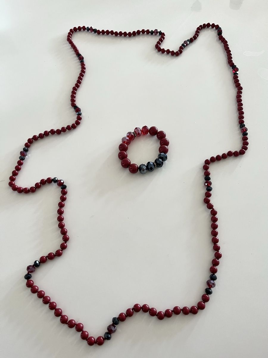 Altri gioielli: ROTE PERLENKETTE UND ARMBAND SET – Nuovo (secondo la descrizione) da Basel venduto da JJ.Elena 3