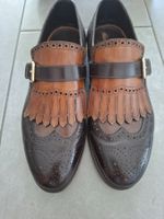 Santoni Schuhe 41.5 7.5 Derby Monk GOODYEAR Fr. 1300 wNeu