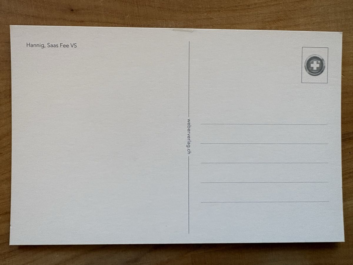 Cartoline postali: AK von Hannig Saas Fee – Nuovo (secondo la descrizione) da Rümlang venduto da Kartenpost1 1
