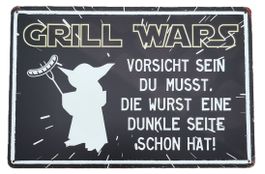 GRILL WARS - Blechschild  (neu/OVP)