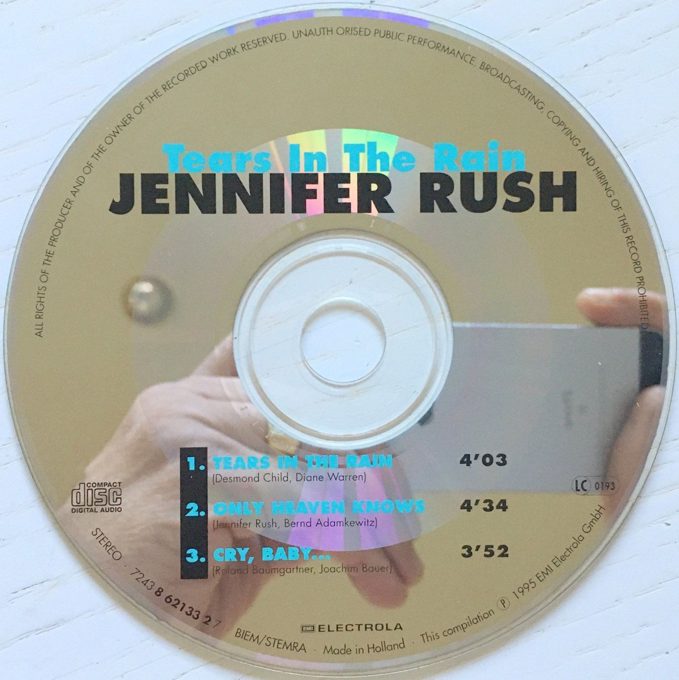 CD: JENNIFER RUSH - TEARS IN THE RAIN – Usato da Bottens venduto da hotter-than-hell 2