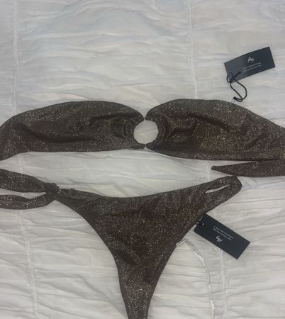 Glitter bikini brown