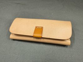Leather eyeglass pouch, new