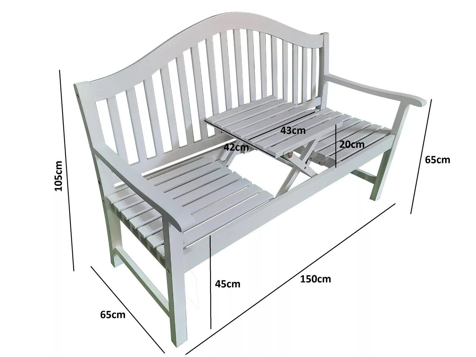 Bancs: Gartenbank mit Tisch weiß – Neuf avec emballage d'origine à Bottighofen par zaap 2