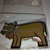 Magnet Kuh mittel aus Holz