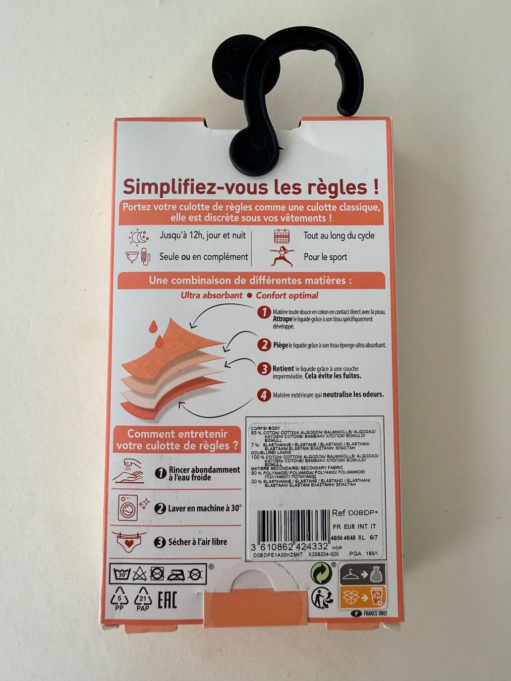 Dim Sonstige Unterwäsche: DIM Protect, Menstruations-Slip, Grösse 46/48, Farbe Schwarz – Neu und originalverpackt aus Rudolfstetten von gst_g7xl 2