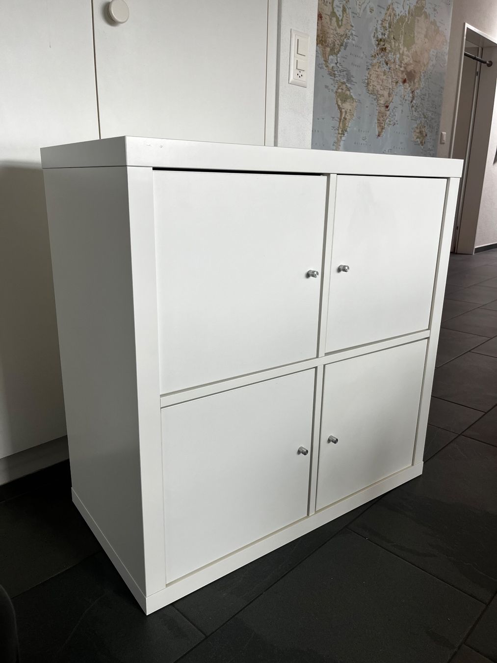 Ikea Regale: 4er Kallax mit 4 Einsatz-Türen – Gebraucht aus Dübendorf von Sunflower77