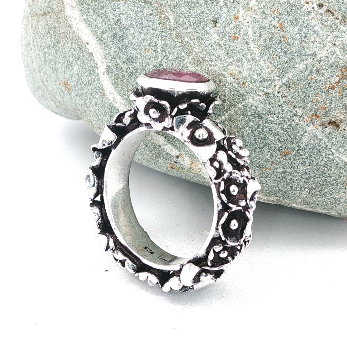 Olga Ribler Anelli: Unikate Silber Ring 925 mit Rubin Grösse 60 – Nuovo (secondo la descrizione) da Luzern venduto da Schmuckoutlet 4
