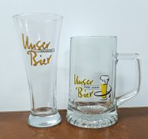 2 Bierglas Brauerei Unser Bier Basel