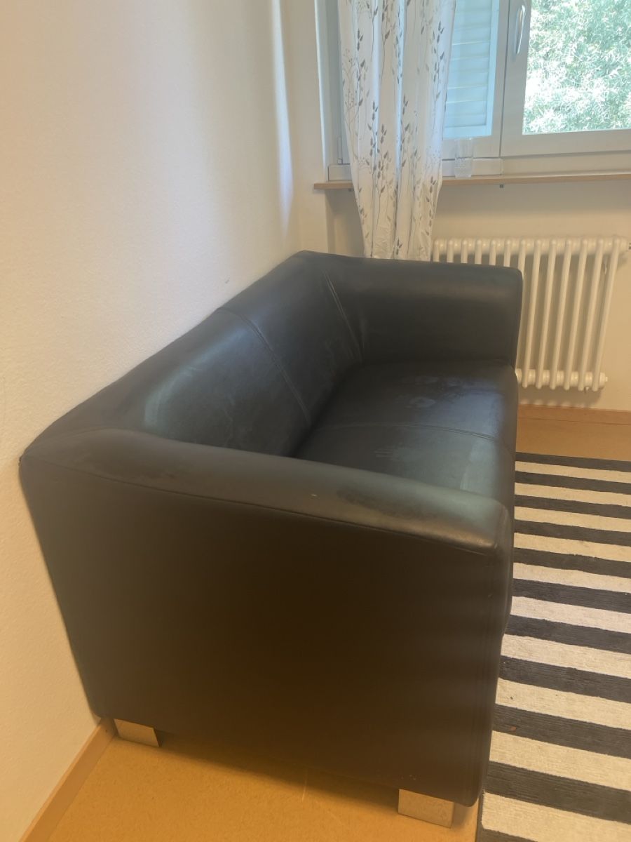 Sofas: Black like Leather Sofa Two-Seater Used Condition – Gebraucht aus Zürich von bat_6hzd 1