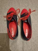 Schuhe Studio Rain Leder Rot Dunkelblau Grösse 39, neuwertig