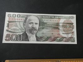 Mexiko 1984, 500 Pesos    ungefaltet