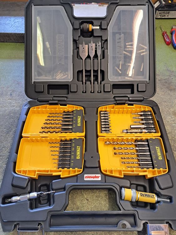DeWalt DT7981 Bohrer-Bit-Set 98-teilig In Rolltasche – Für Holz, Stein, Metall
