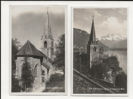2 AK ca. 1930 Montreux, Kirche 🤩