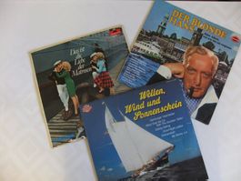 3 Langspiel-Schallplatten Seemanslieder
