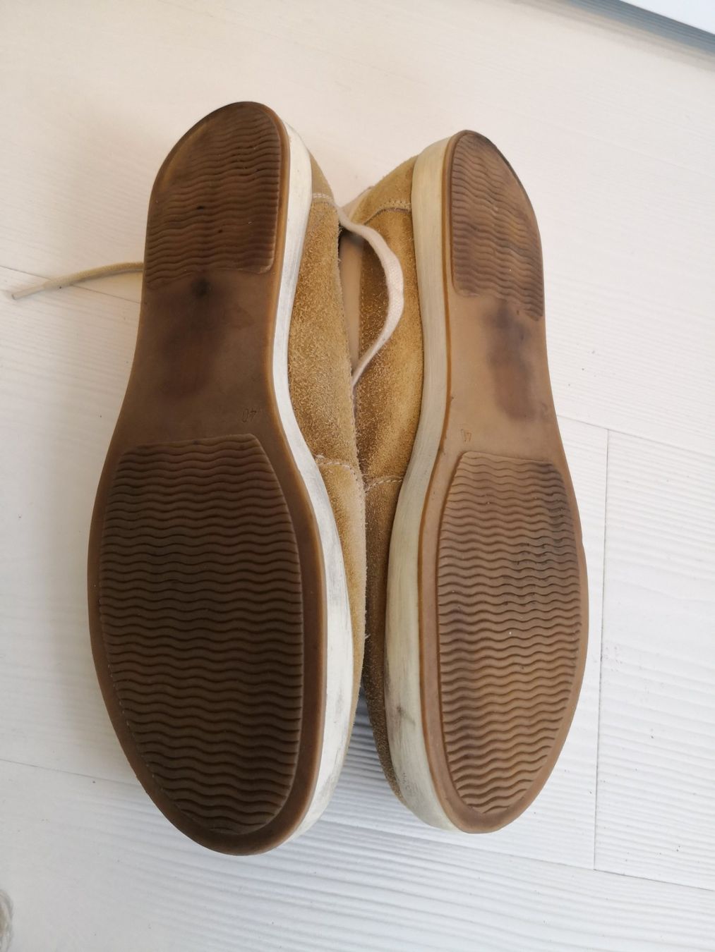 Herrenschuhe: 🤩PASITO WILDLEDER-LEDER-SNEAKER BEIGE – Gebraucht aus Olten von Naja-Twins-Twins 9
