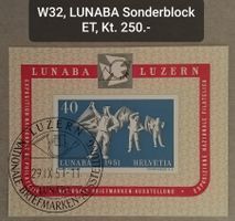 BLO27) 32, LUNABA Sonderblock, ET gestempelt Kt. 250 .-