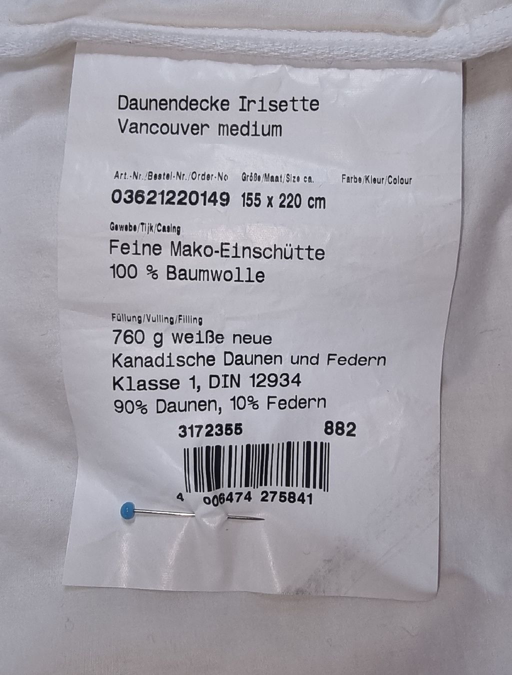 Coperte: Daunenduvet 155 x 220cm – Usato da Bottighofen venduto da buzz02 4
