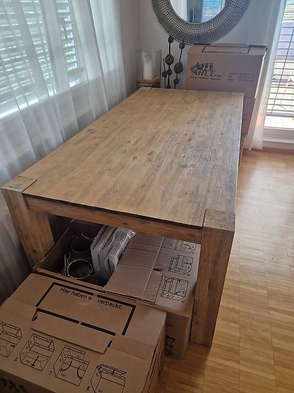 Set di tavolo e panche: Esstisch mit 6 Stühlen  Modernes Esszimmer-Set  – Usato da Wallisellen venduto da GCR01 2