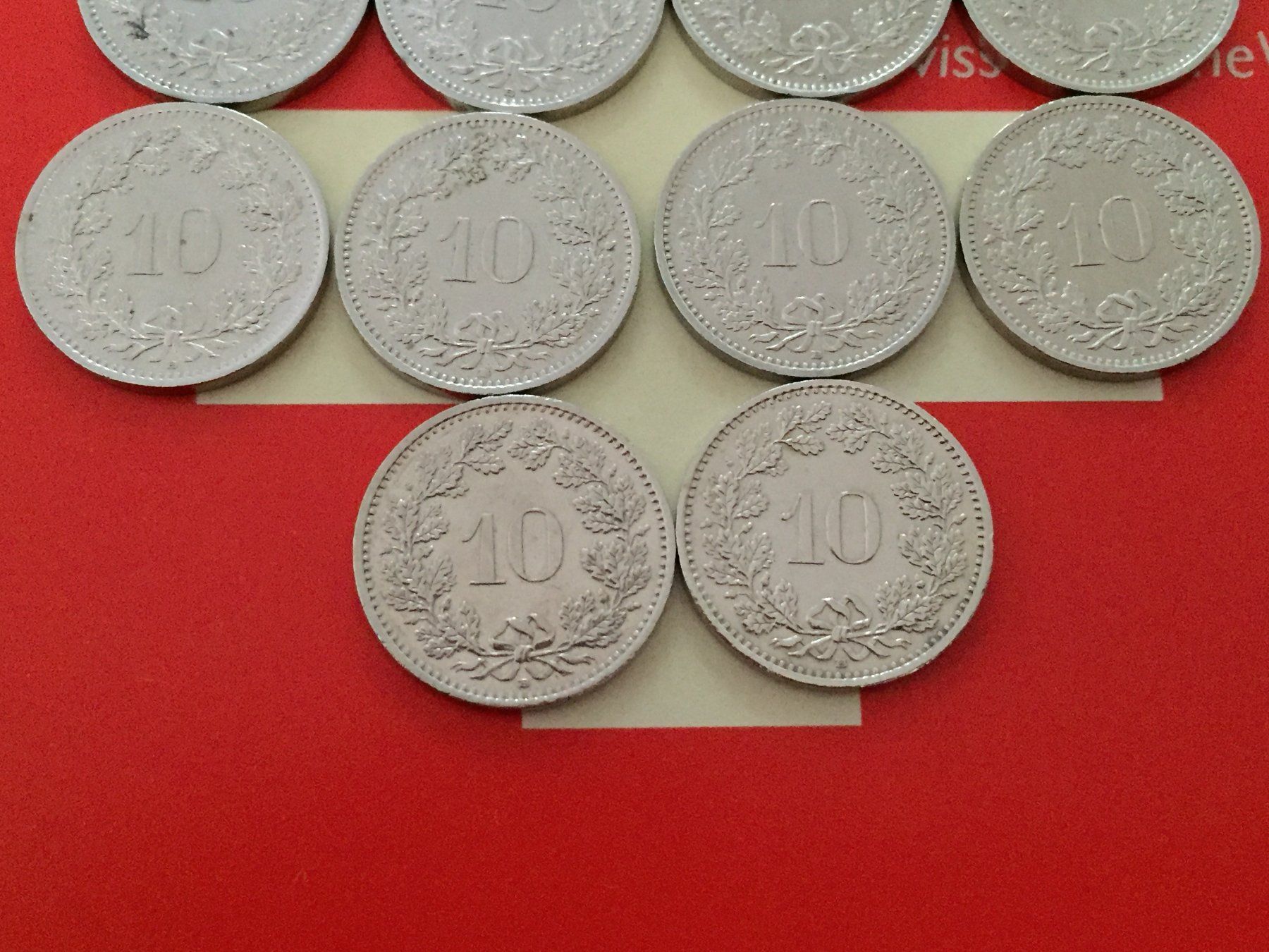 Tutti le monete: 10 Rappen 1990 - 1999 komplett – Usato da Elsau venduto da herbybay 5