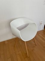 2x Schalenstühle, Designstuhl Weiss