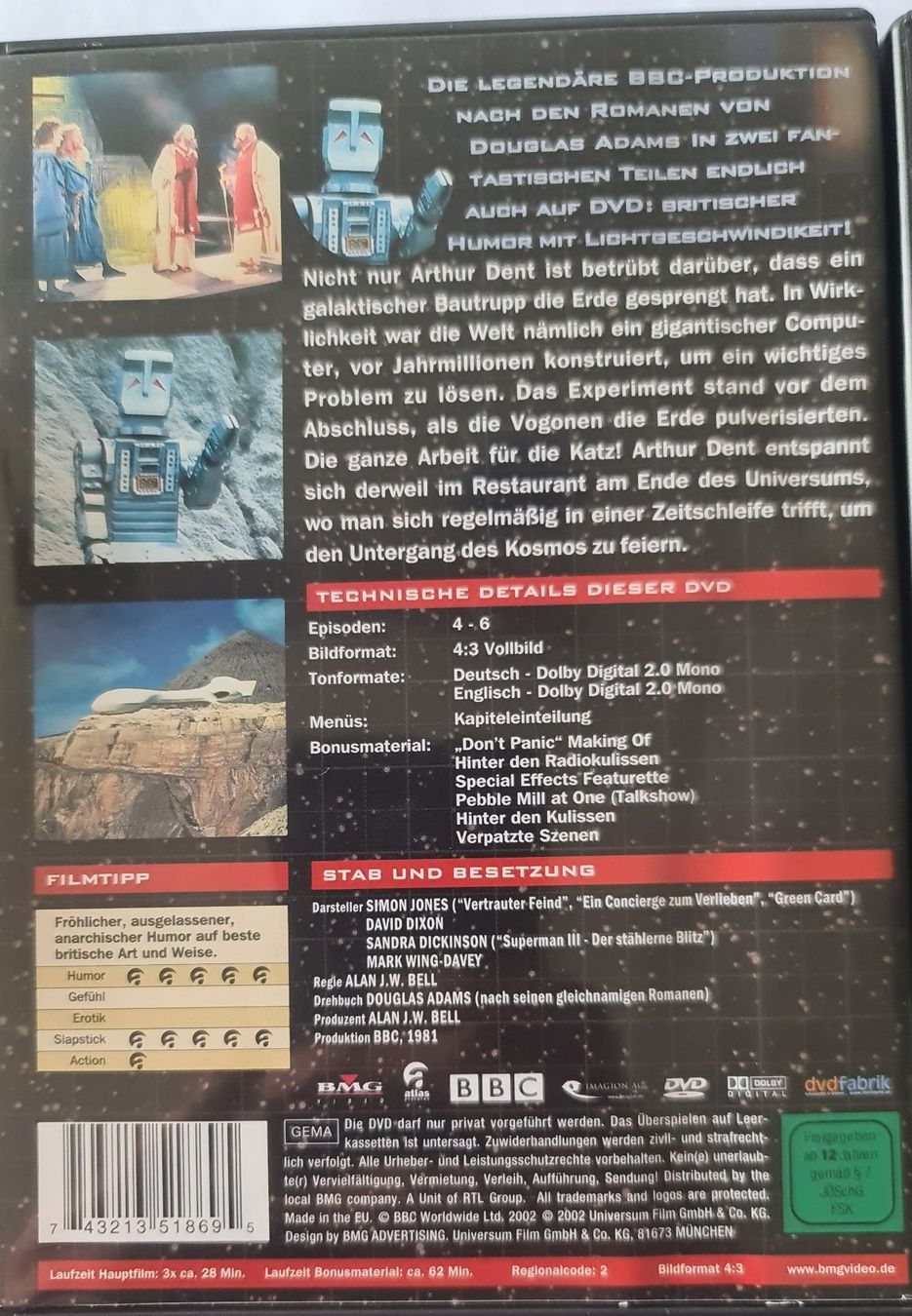 Tutti i DVDs: Per Anhalter durch die Galaxis - DVD Set – Usato da Uerkheim venduto da Justi.y 1