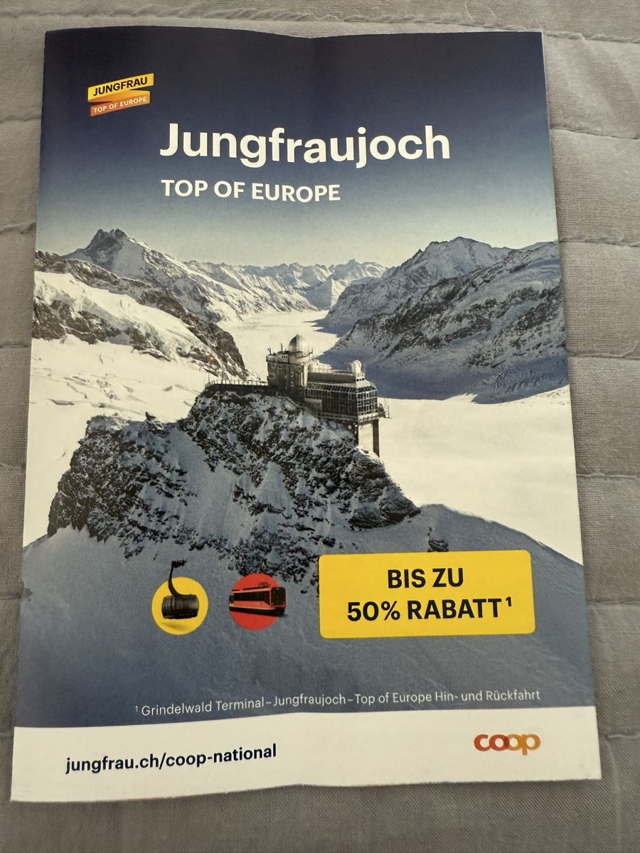 Gutscheine: Jungfraujoch Coop Bis 50% Rabatt – Neu und originalverpackt aus Henggart von blacky_luke