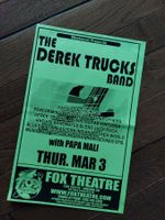 Derek Trucks Band Original Fox Theater Konzertposter USA