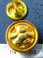 TEDDY-BÄRLI SCHMUCK-PIN GOLDIG KLEIN-FEIN