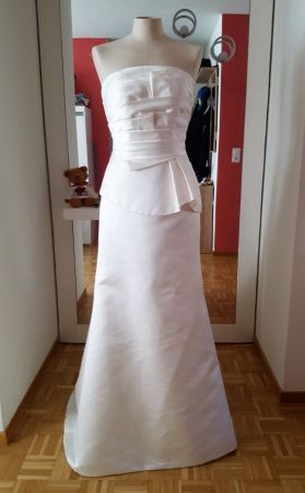 Brautkleid ILLI TULLE, Ivory Satin 40/42 - AUSVERKAUF!!!
