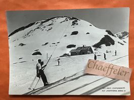 1954 mit dem Jochpassskilift zur Jochhütte
