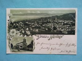 AR Heiden Gesamtansicht mit Kirche LITHO